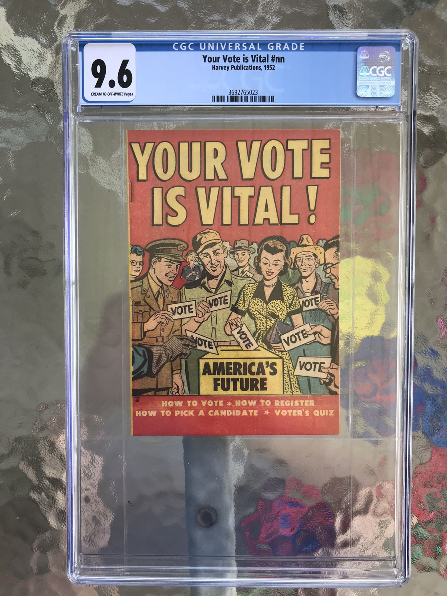 Your Vote Is Vital #nn (1952) CGC 9.6 — Harvey Publications; Dwight Eisenhower