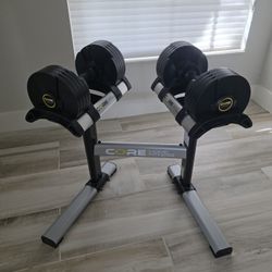 Core Fitness Adjustable Weights & Stand