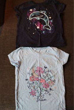 Girls Graphic T-Shirts Bundle of 2