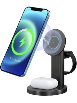 Wireless Charging Station - 3 in 1 Magnetic Wireless Charger