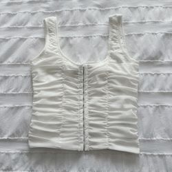 White Corset/Buckle Up Top