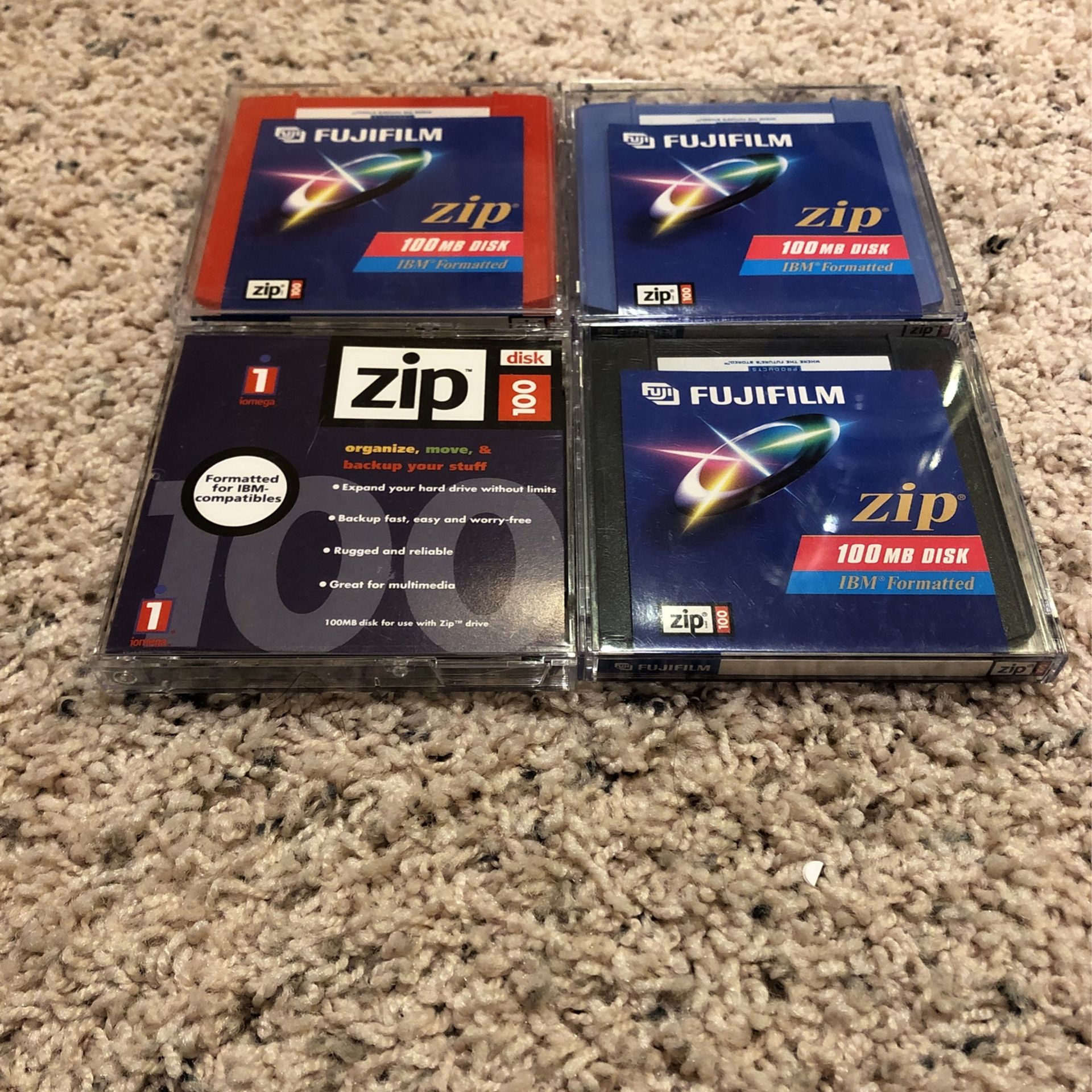 Blank Zip disks- 100 MB