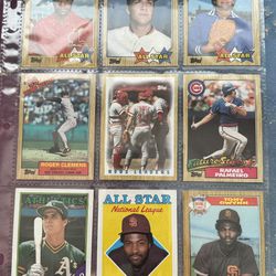 80’s Baseball Cards All stars 