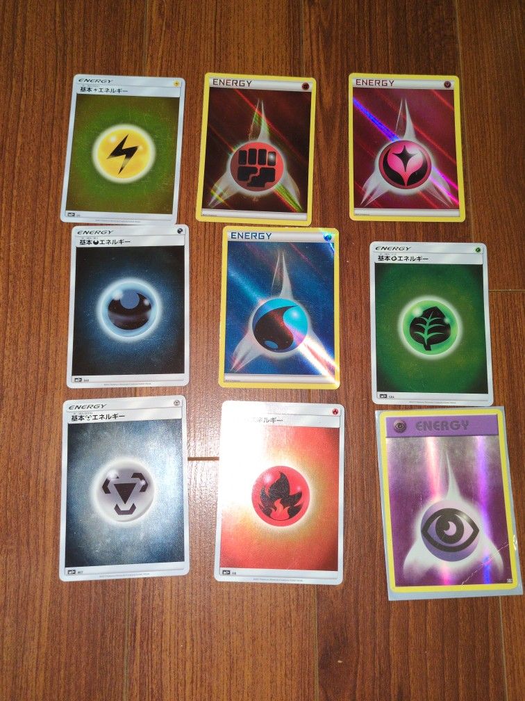 Holographic Energy Pokemon Cards