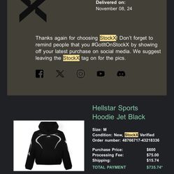 Hellstar Sports Hoodie Jet Black