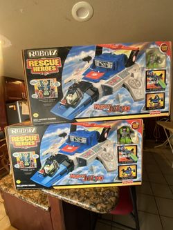2 Rescue Heroes Robotz Hyper Jet HQ