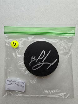 Matt Hunwick Autographed Hockey Puck - PSA Certified Authentic