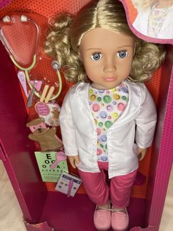 OUR GENERATION 18" FELICIA (DR.)  Doll w/accessories- Brand New in Box!