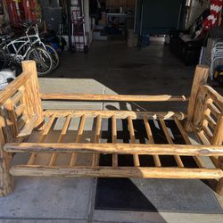 Rustic Log Bed Frame