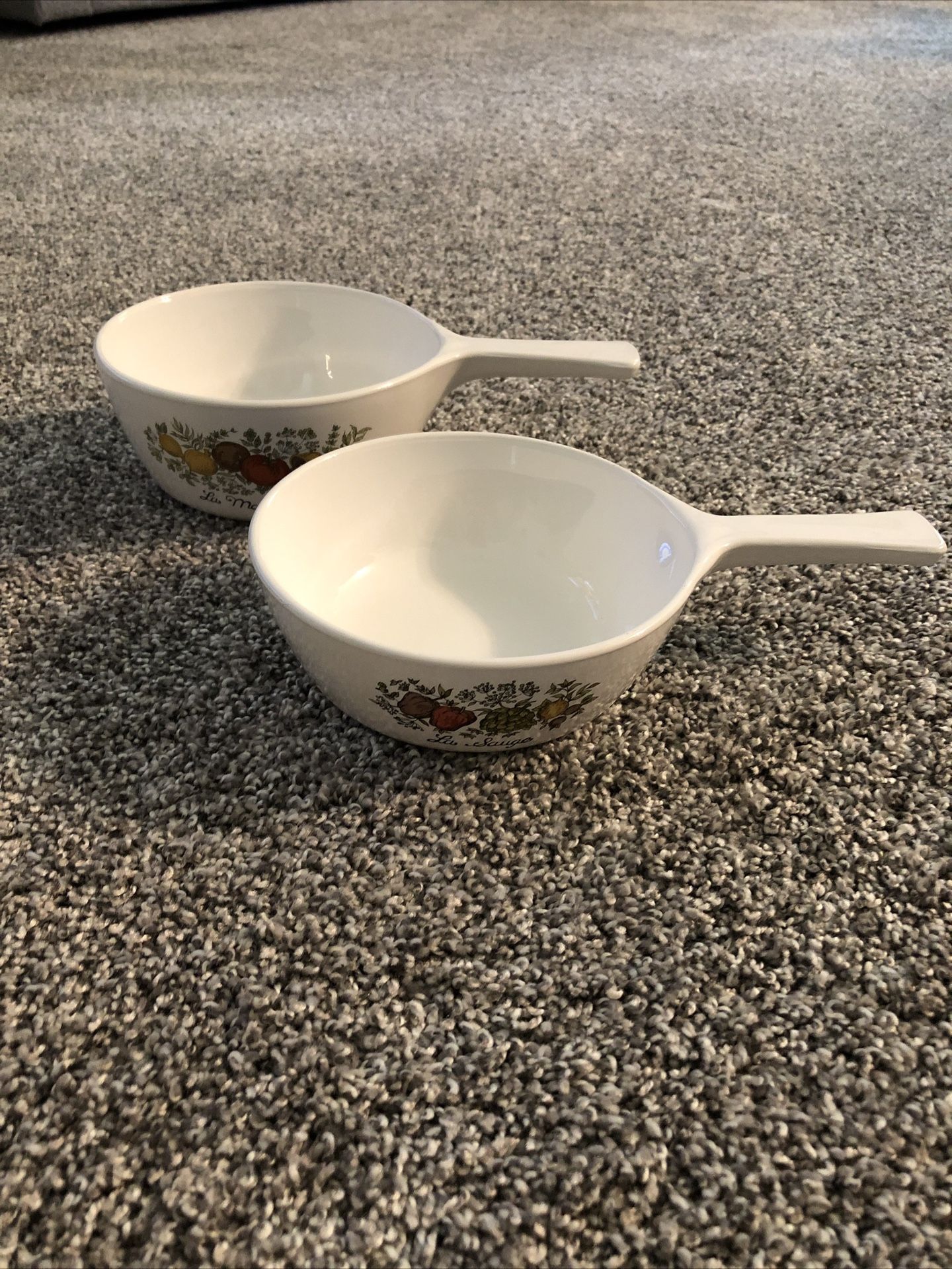Corning Ware Set Of 2 Spice Of Life La Sauge Skillet Pans - 1 Pint & 1.5 Pint