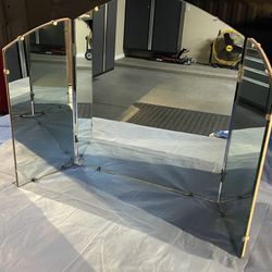 Antique 3 Piece Vanity Mirror Bathroom Makeup Beautiful 