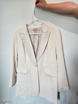 H&M Cream Single-Button Blazer