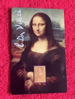1/1000 OZ GOLD MONALISA LEONARDO DA VINCI CARD ‼️ See Also Collection Of RARE 1 OZ SILVER COIN Here ....