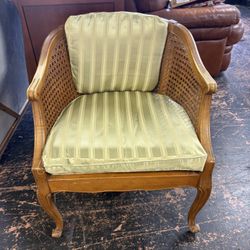 Vintage Cane-Back Accent Chair
