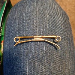 VINTAGE MEN'S SWANK BRAND 1/20 GOLD FILLED COLLAR CLIP/BAR