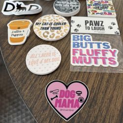 100s OF VINYL, WATERPROOF, REMOVABLE STICKERS, PERFECT FOR COLLECTING GIFTING OR EVEN RESELLING BY Mina + pup Dog Cat Lovers 