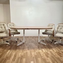 Chromecraft Retro Dining Set: table + 4 chairs