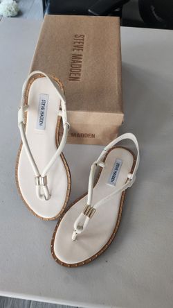 Steve Madden White Thong Sandals