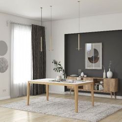 *BRAND NEW* Rectangular 100% FSC Certified Solid Wood White Table | Ideal Furniture For Indoor