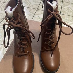 Tommy hilfiger sherpa lug sole block heel platform combat boots