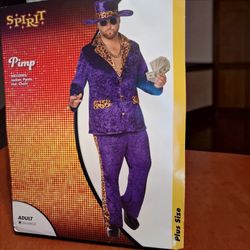 Spirit Halloween Purple "Pimp" Costume Set (2XL)
