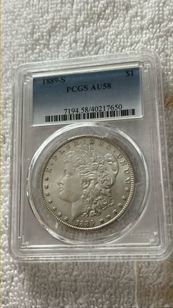 1889-S Morgan Silver Dollar PCGS AU58