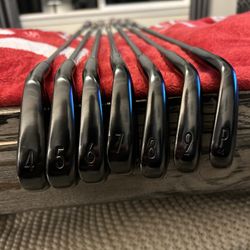 Titleist T100, All Black Smoked Out, +1/2, 2 Degrees Upright.  4-PW Iron Set