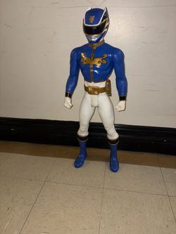 Giant 79cm (31") Blue Ranger action figure from Power Rangers Mega Force, produced by SCG in 2013. The figure is self-standing and measures 79cm (31")