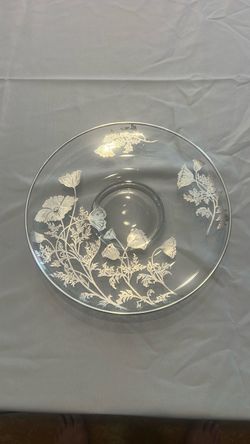 Glass and Silver vintage plate