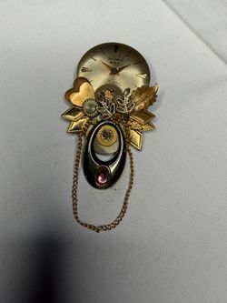 VINTAGE JJ 1996 SIGNED RARE UNIQUE WATCH PARTS BROOCH PIN