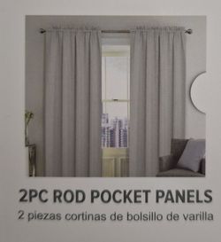 2-Piece Rod Pocket Blackout Curtain Set