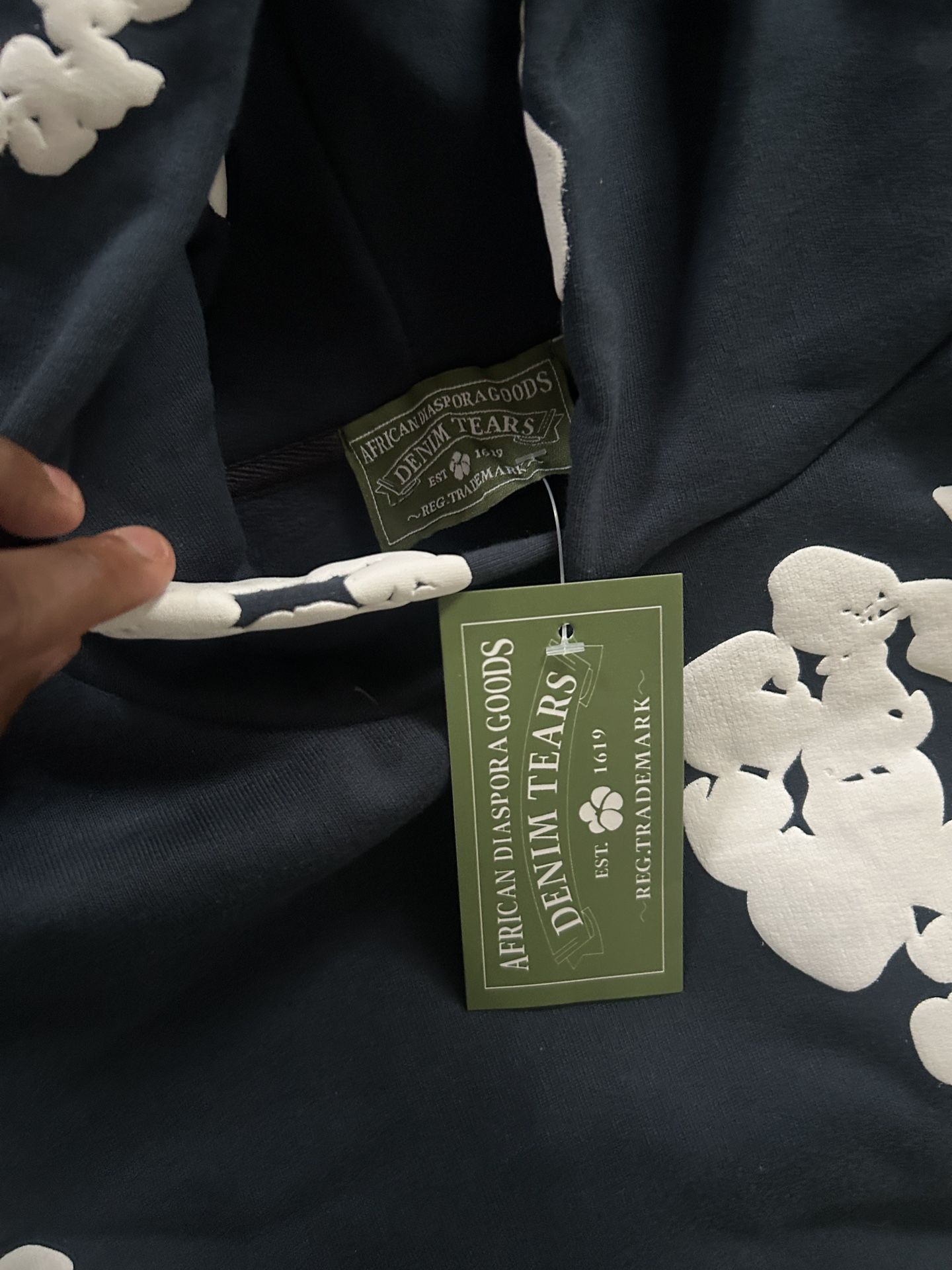 navy blue denim tears