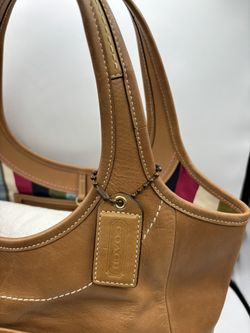 Coach Tan Leather XL Burnished Ergo Legacy Tote 10744 for