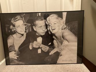 Humphrey Bogart, Marylin Monroe, ?, Picture Poster(Black And White)