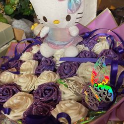 Purple Hello Kitty Flower Arrangement 