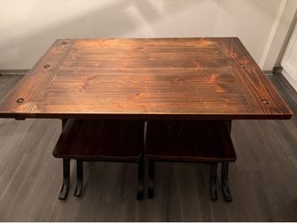 Ashley Wood Table 4 Stools- Great For Crafty People