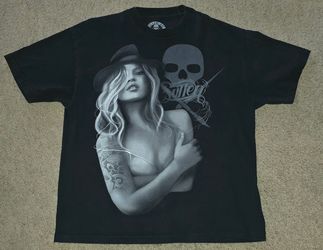 Sullen Art Collective Shirt Mens XL - Black Y2K Tattoo Pin Up Girl