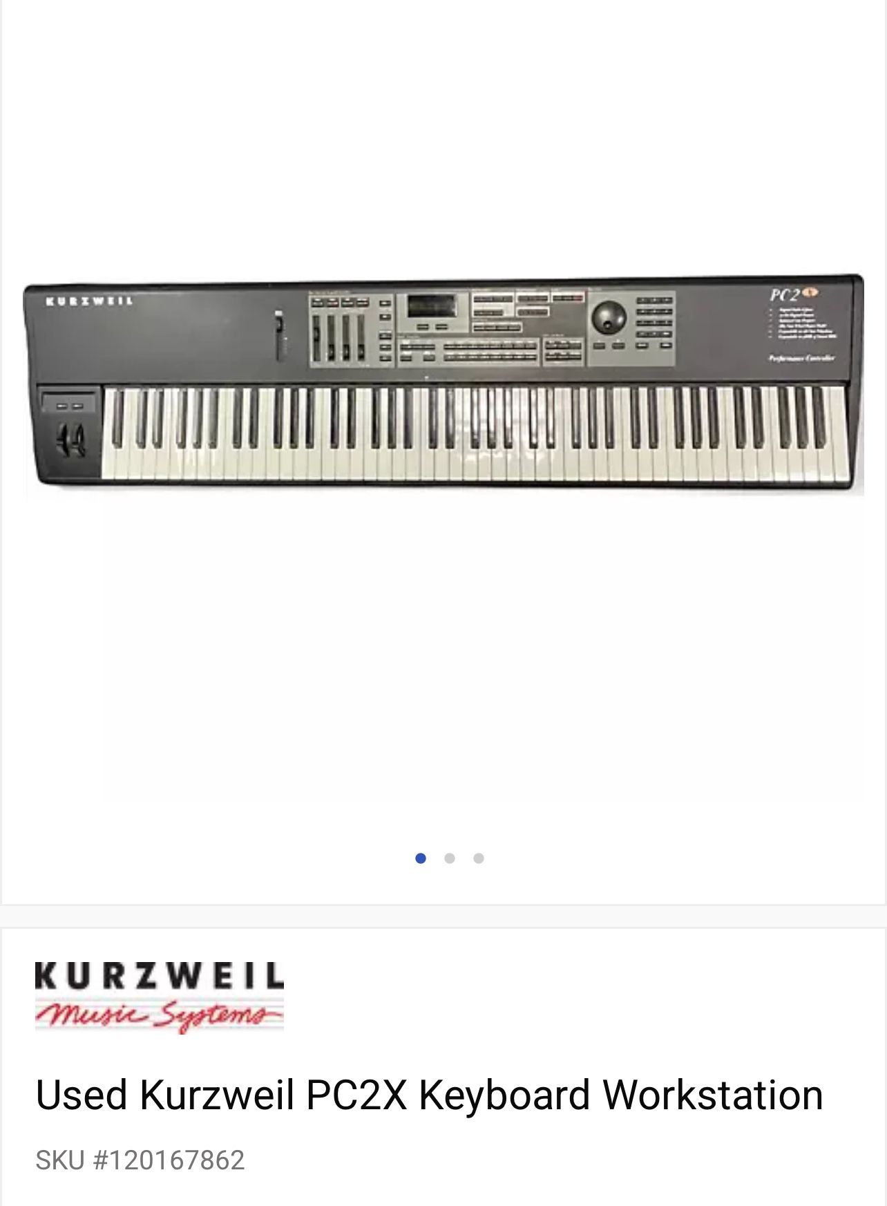 Kurzweil PC2x Keyboard with Weighted Keys