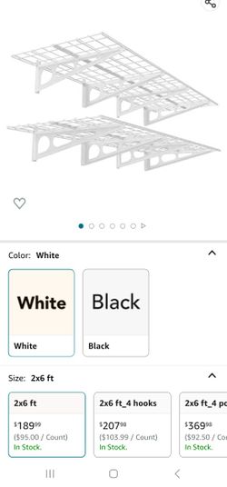 FLEXIMOUNTS 2-Pack 2x6ft 24-inch-by-72-inch Wall Shelf Garage Storage Rack Floating Shelves, White. Brand New.