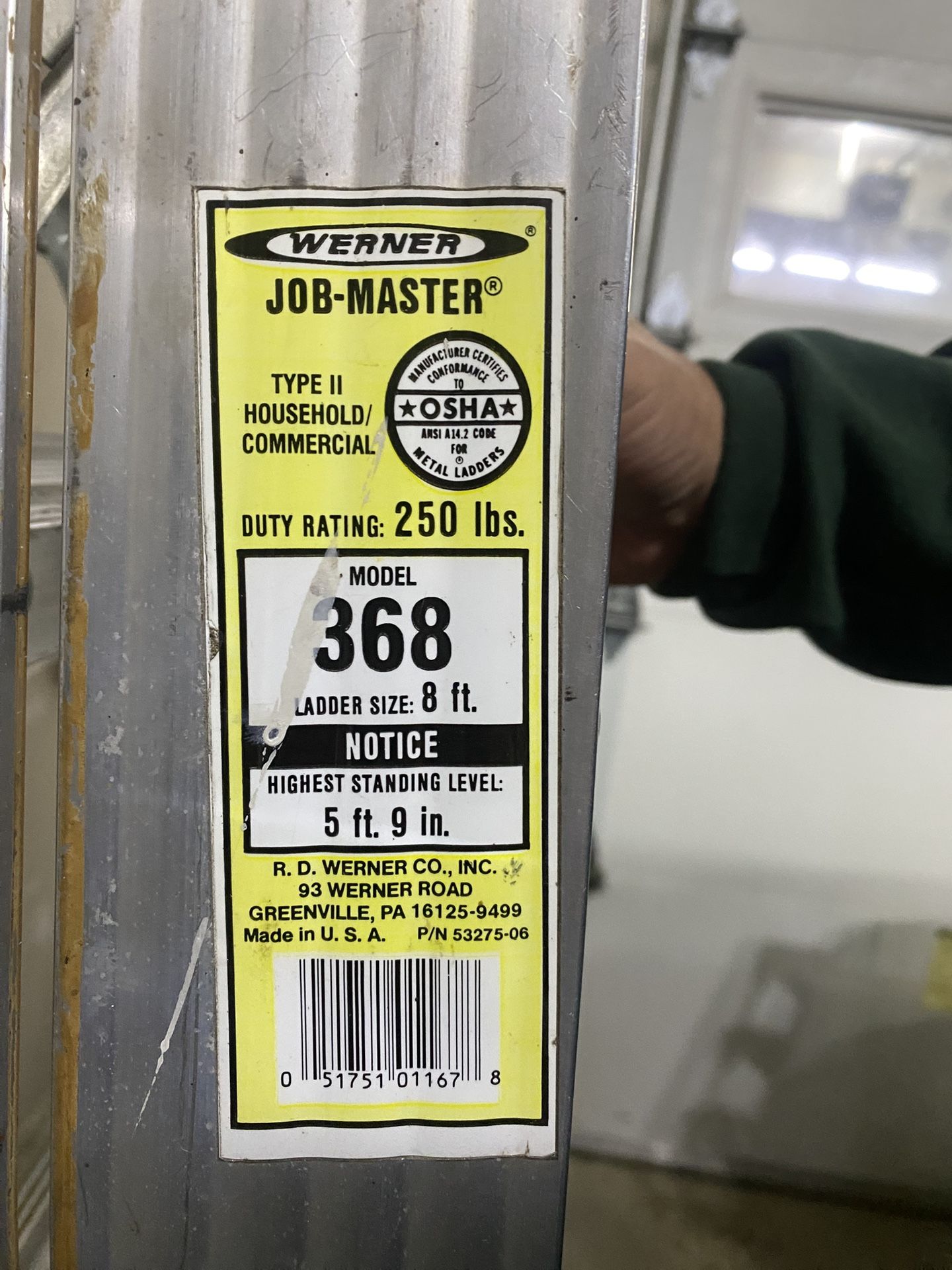 8’ Werner Aluminum Ladder