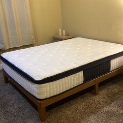 Full/Queen mattress w/platform! BONUS -read description
