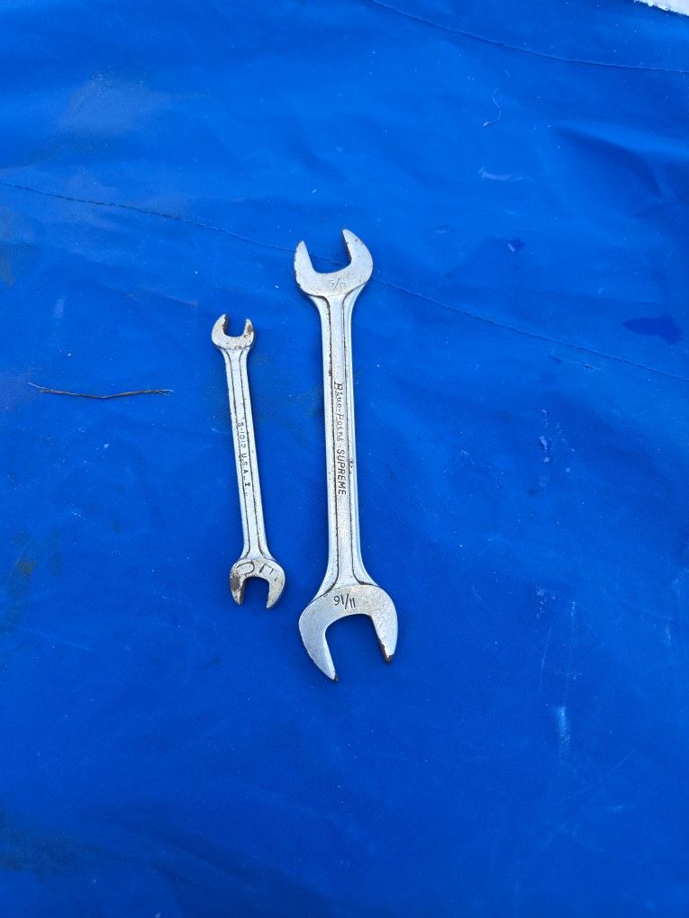 BLUE POINT OPEN END WRECHES 5/16 3/8 AND 5/8;11/16