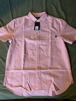 Stussy button up down flannel shirt pink camo rare the hundreds diamond supply co Bape shark hoodie supreme box logo bbc ice cream obey primitive