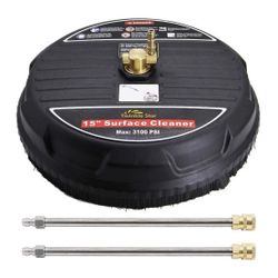 Twinkle Star Pressure Washer Surface Cleaner (15’‘, Black-3100PSI)