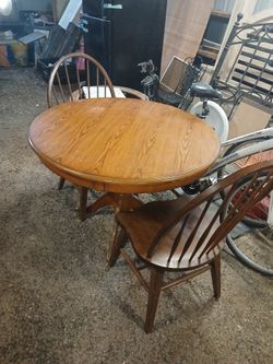 Oak table and chairs