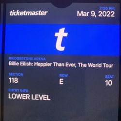 Billie Eilish Nashville, TN  Concert . Bridgestone  Arena 