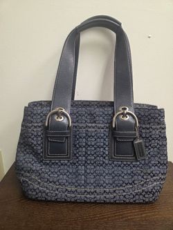 Coach Soho Mini Signature Buckle Tote, Blue
