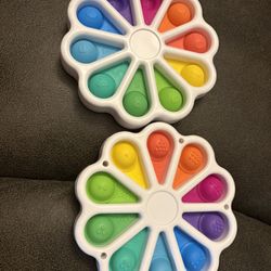 Pop Fidget Toy 10-Button Rainbow Numbers Silicone Bubble Popping Game