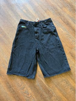 Black Empyre baggy denim jorts shorts