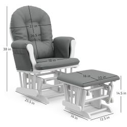 Glider Rocking Chair and Foot Rest